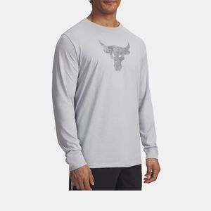 Under Armour Project Rock Brahma Bull Grey Gym Training Shirt Mens Size Med NWT